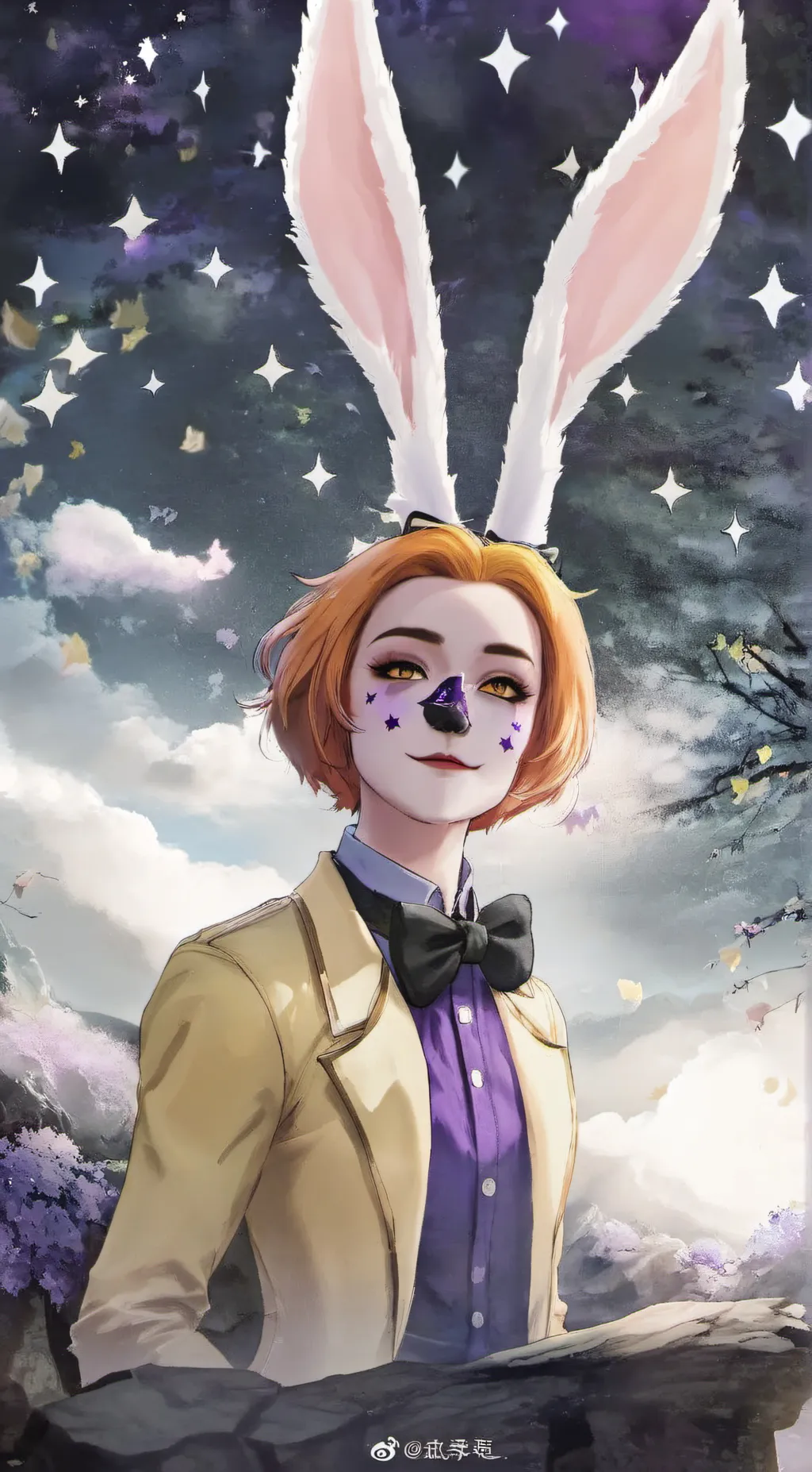 ai character: Nightcove_thefox  background