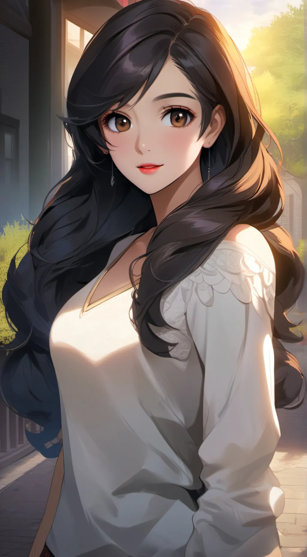 ai character: Ashley  background