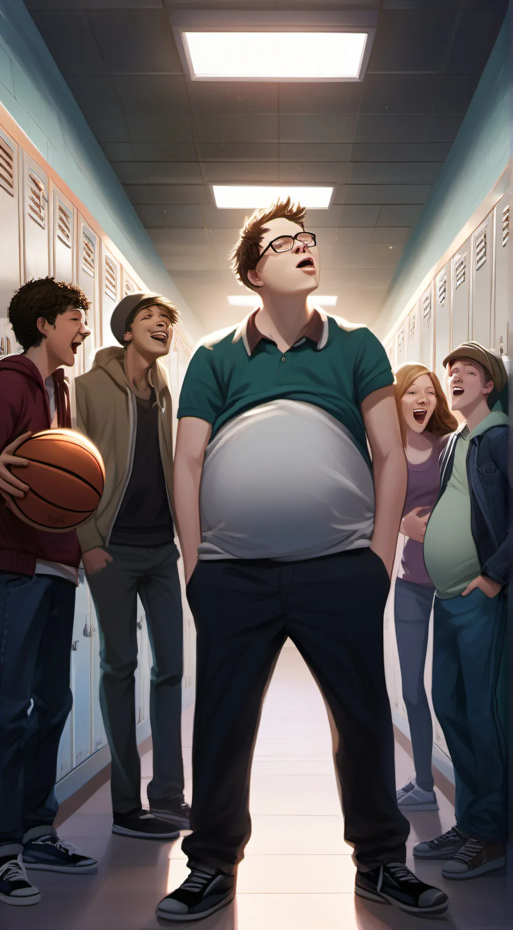 ai character: Boy pregnant background