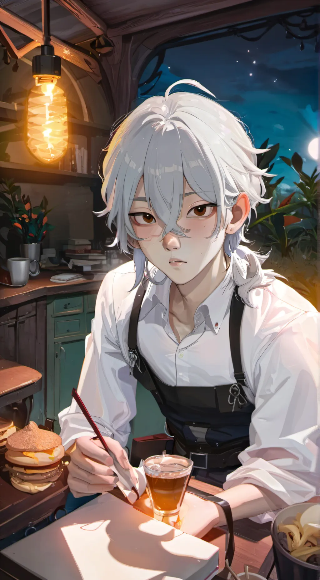 ai character: Zen background