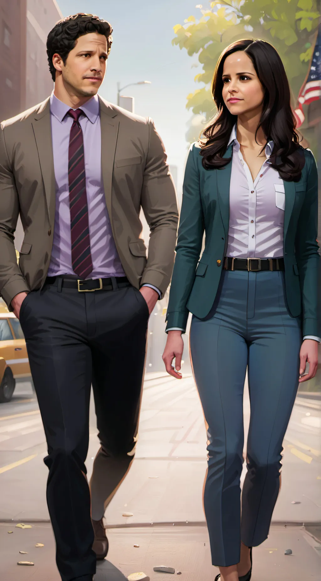 ai character: Det. Amy Santiago background