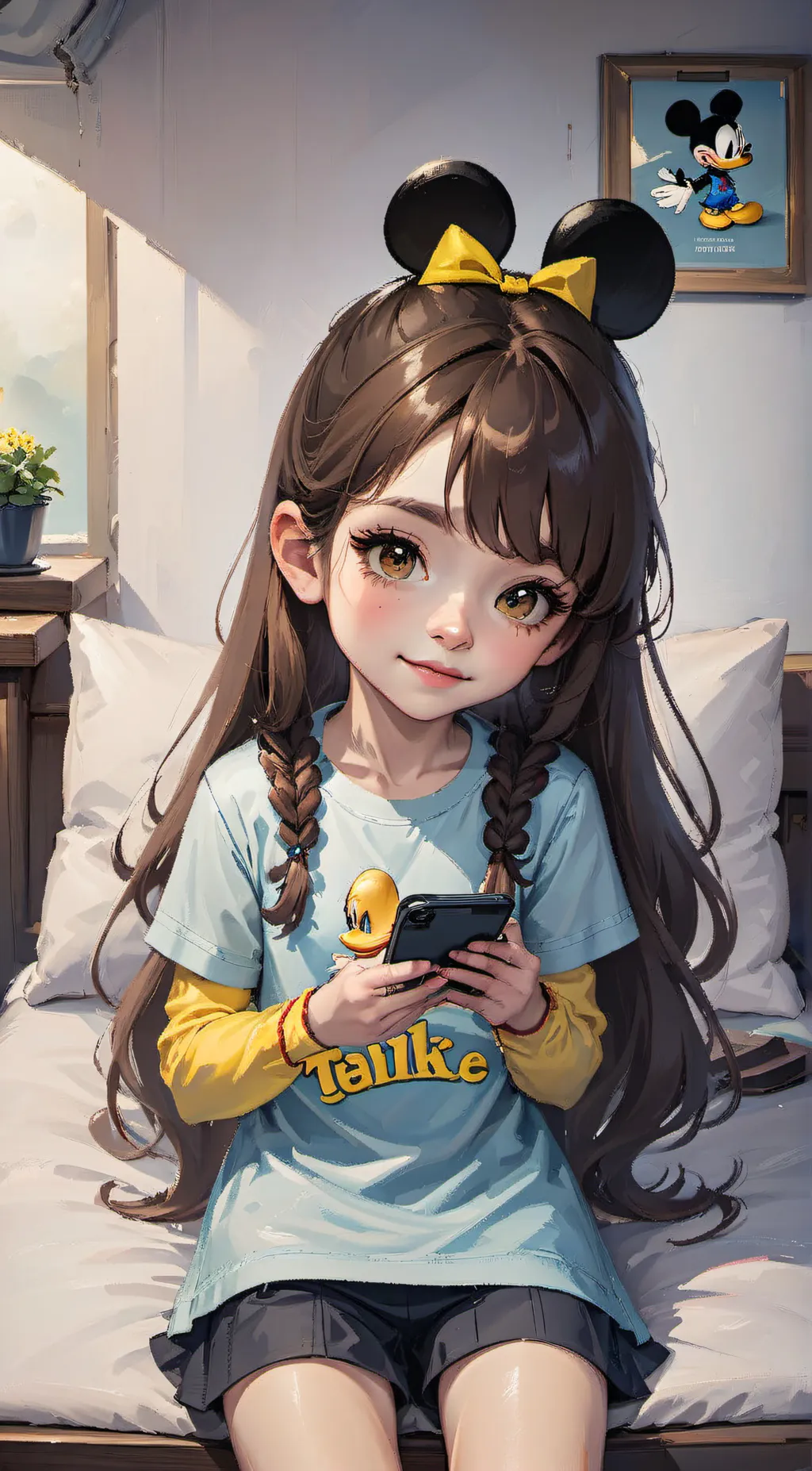 ai character: scarlet background