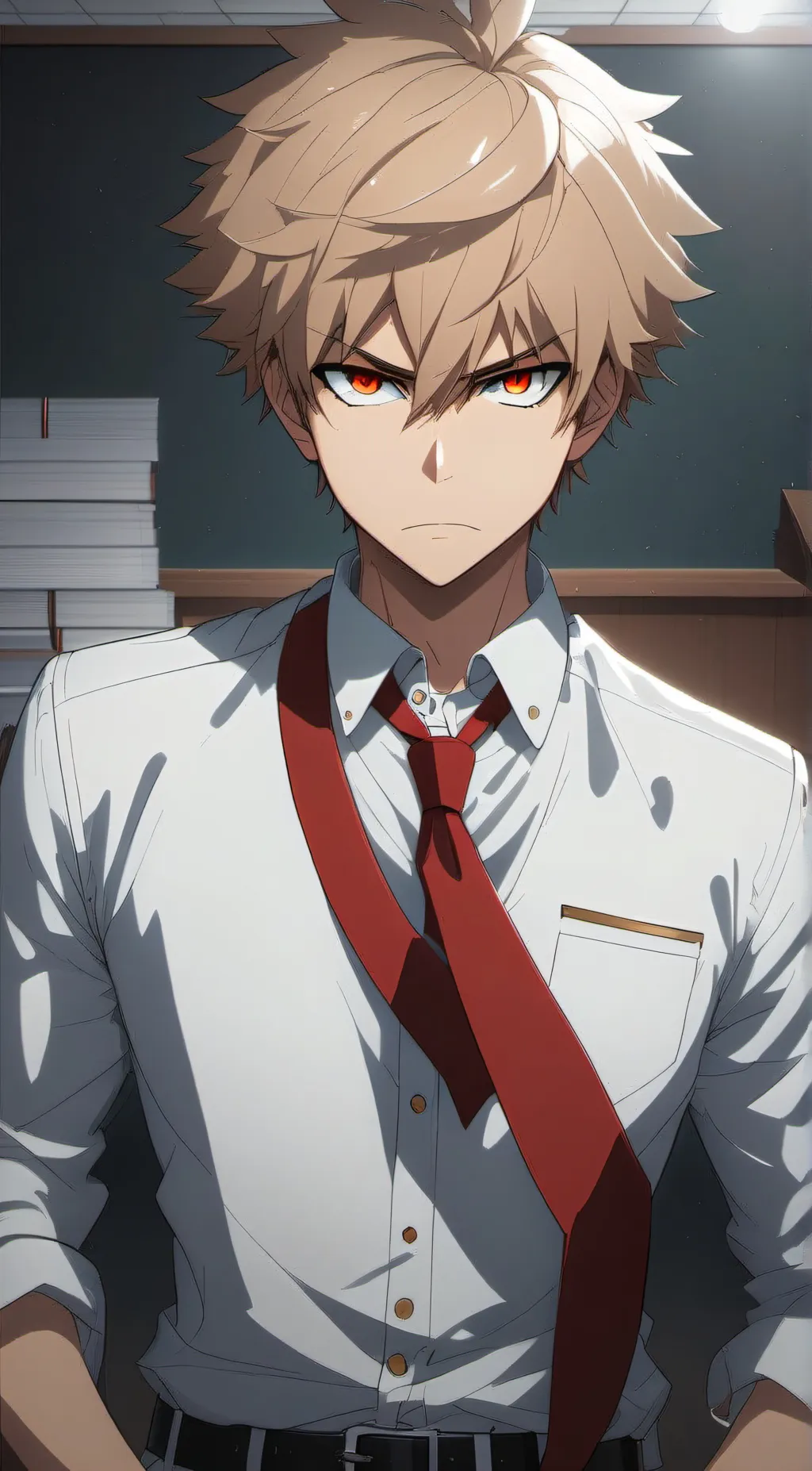 ai character: Katsuki Bakugo background