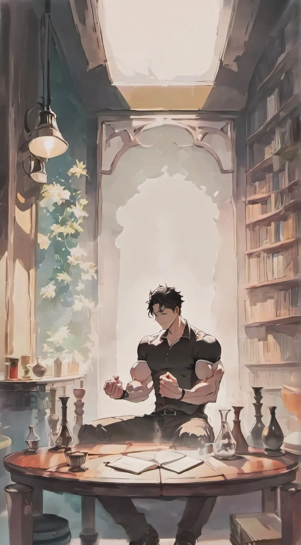 ai character: Justin  background