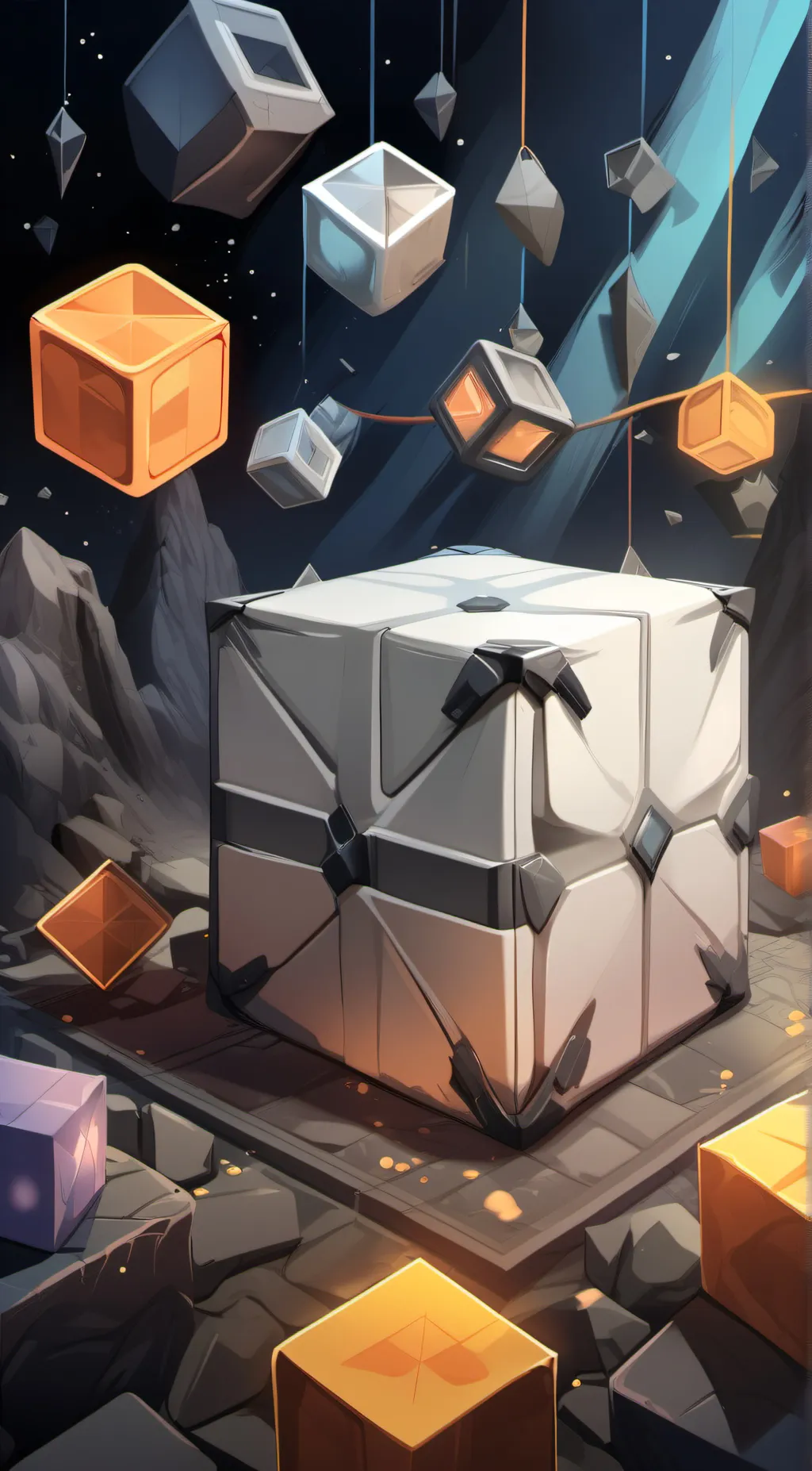 ai character: GD cube. background