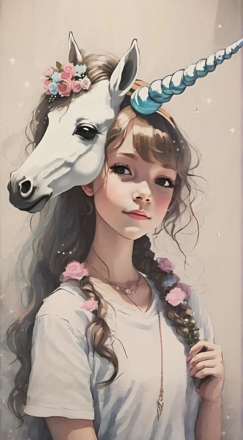 ai character: don't worry girl background