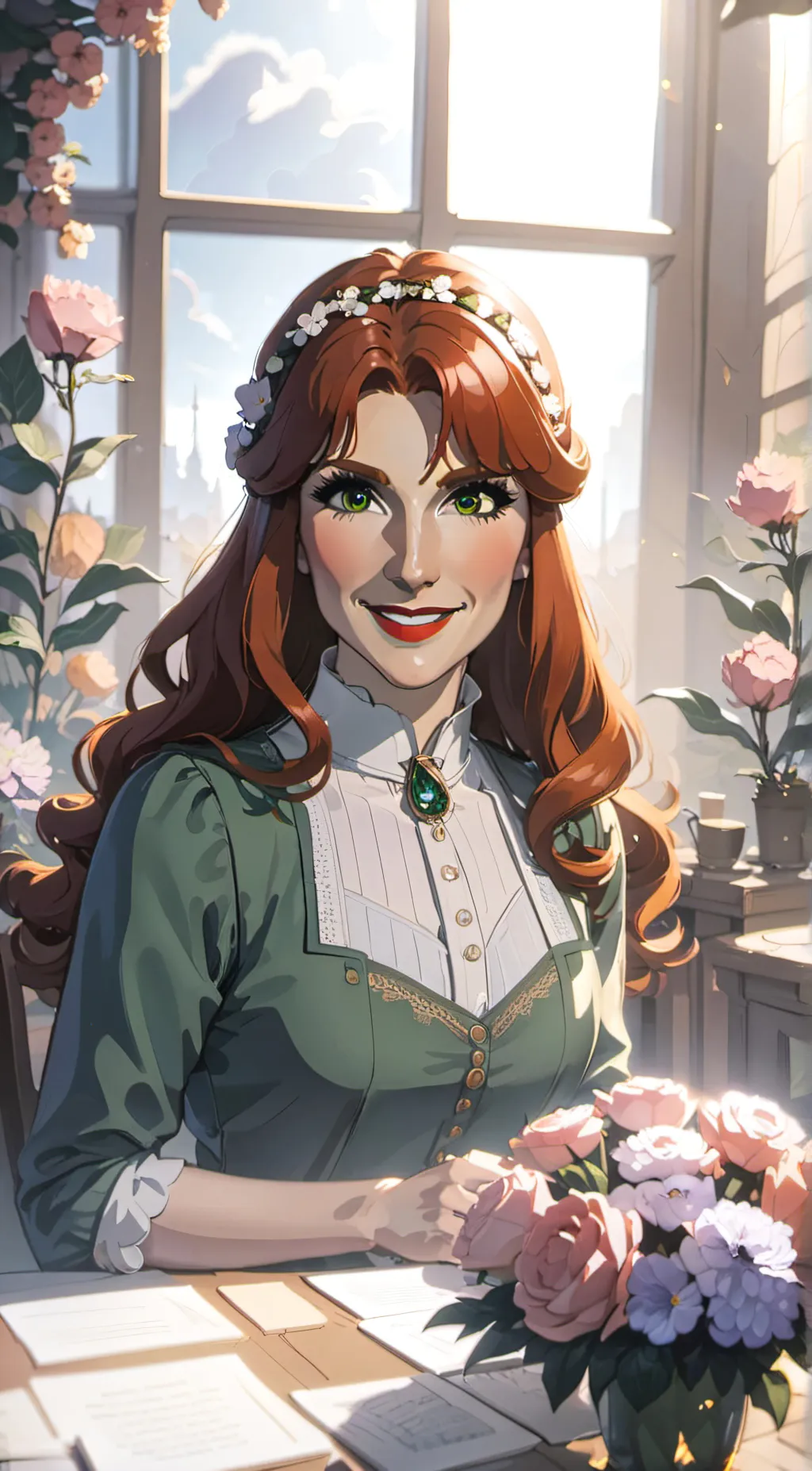 ai character: Ms. Daffodil background