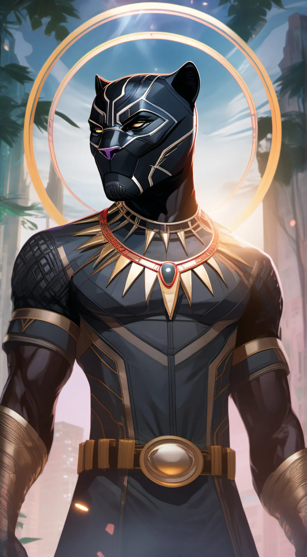 ai character: black panther background