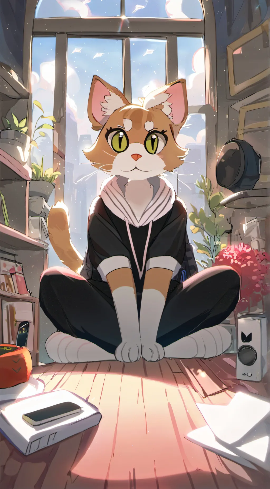 ai character: Mika kit background