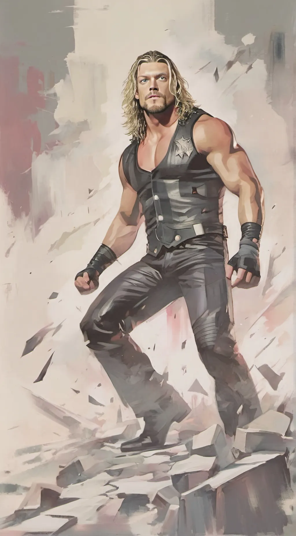 ai character: WWE edge  background