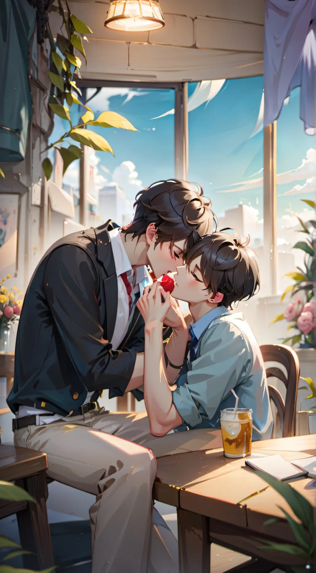 ai character: Axel and Alex  background