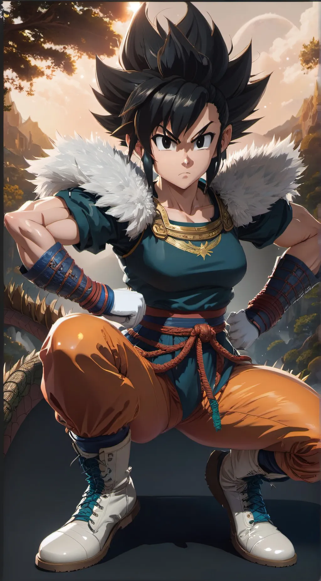 ai character: queen vegeta background