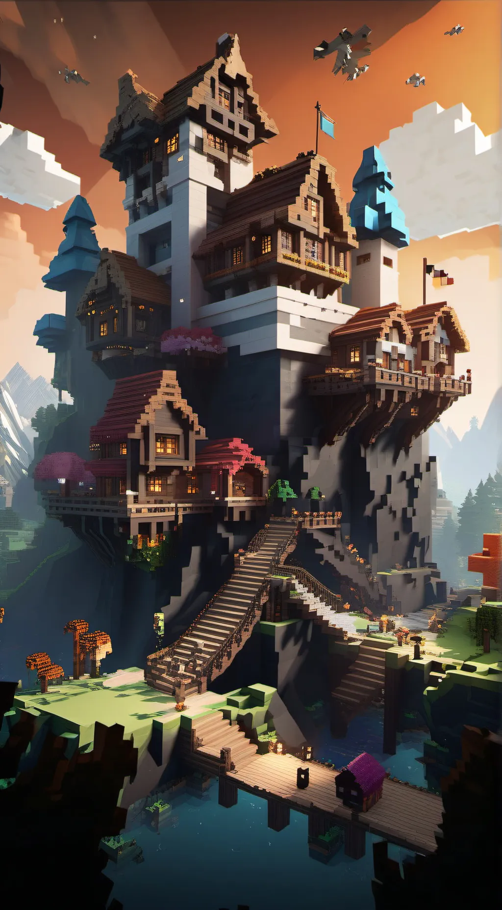 ai character: Minecraft background