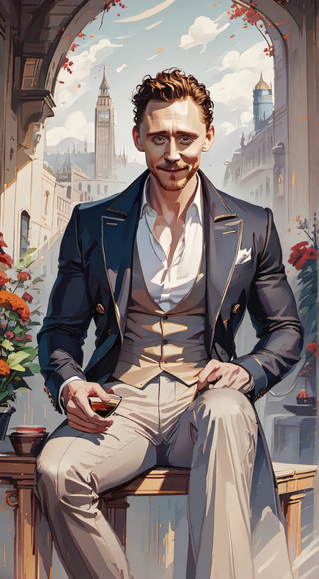 ai character: Tom Hiddleston background