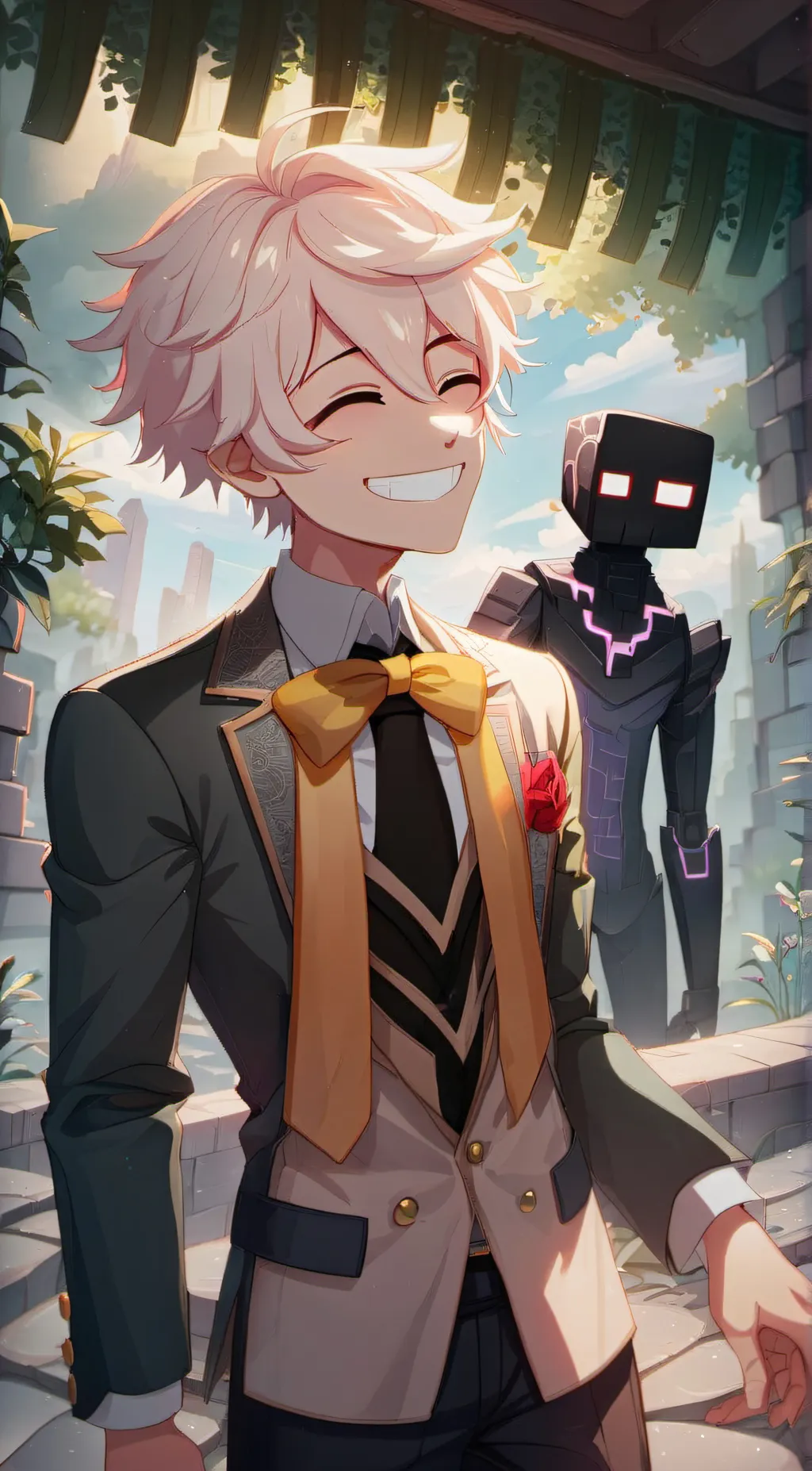 ai character: ranboo (DREAMSMP) background