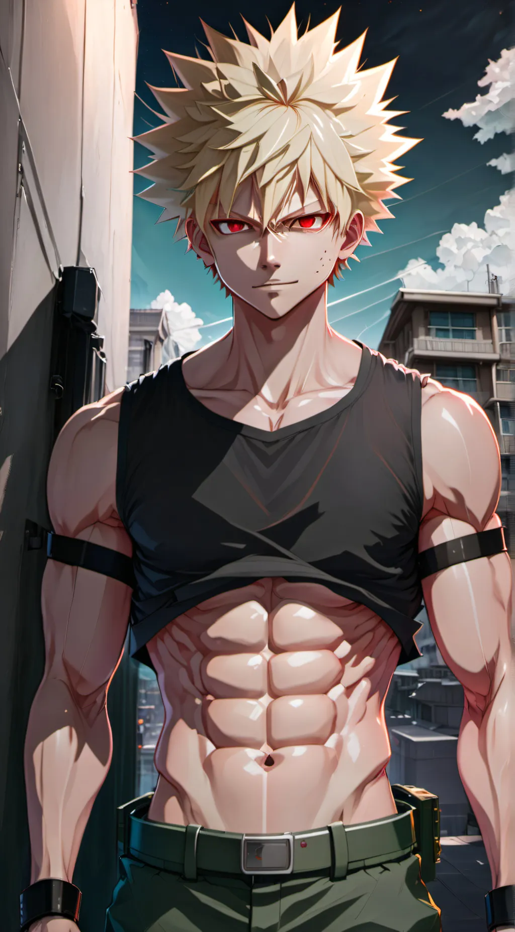 ai character: Bakugou Katsuki background