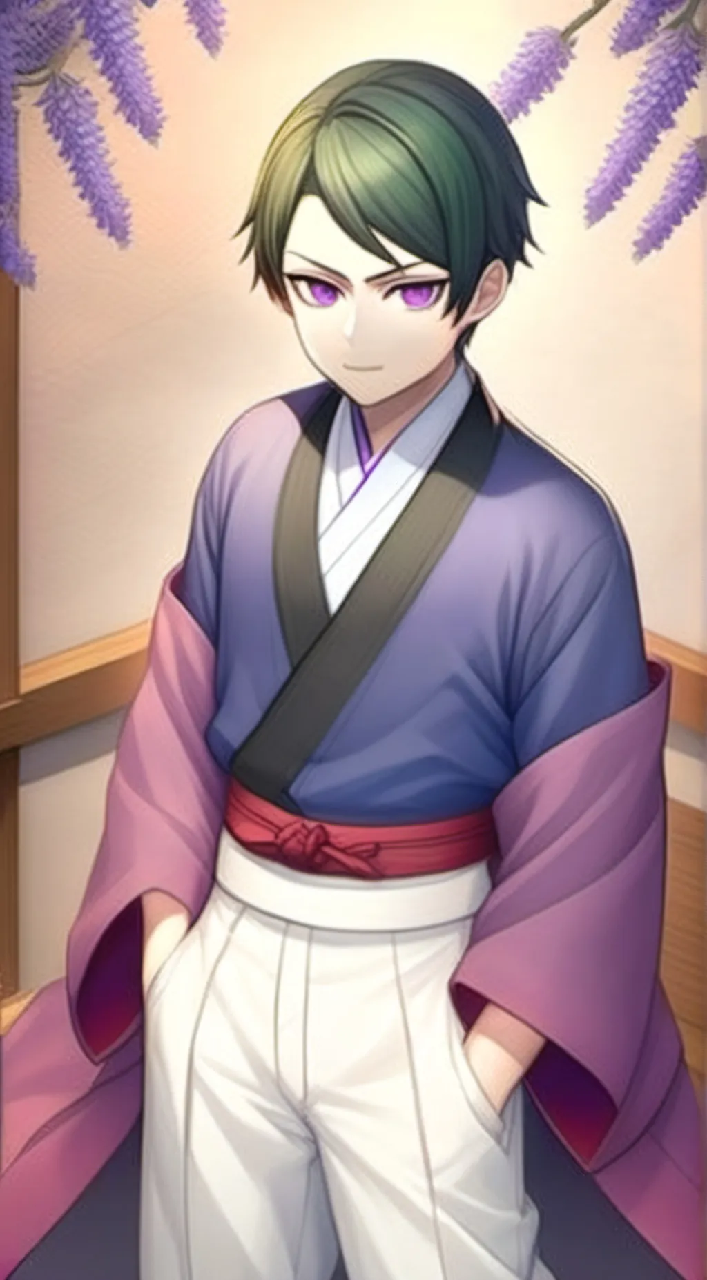 ai character: yushiro  background