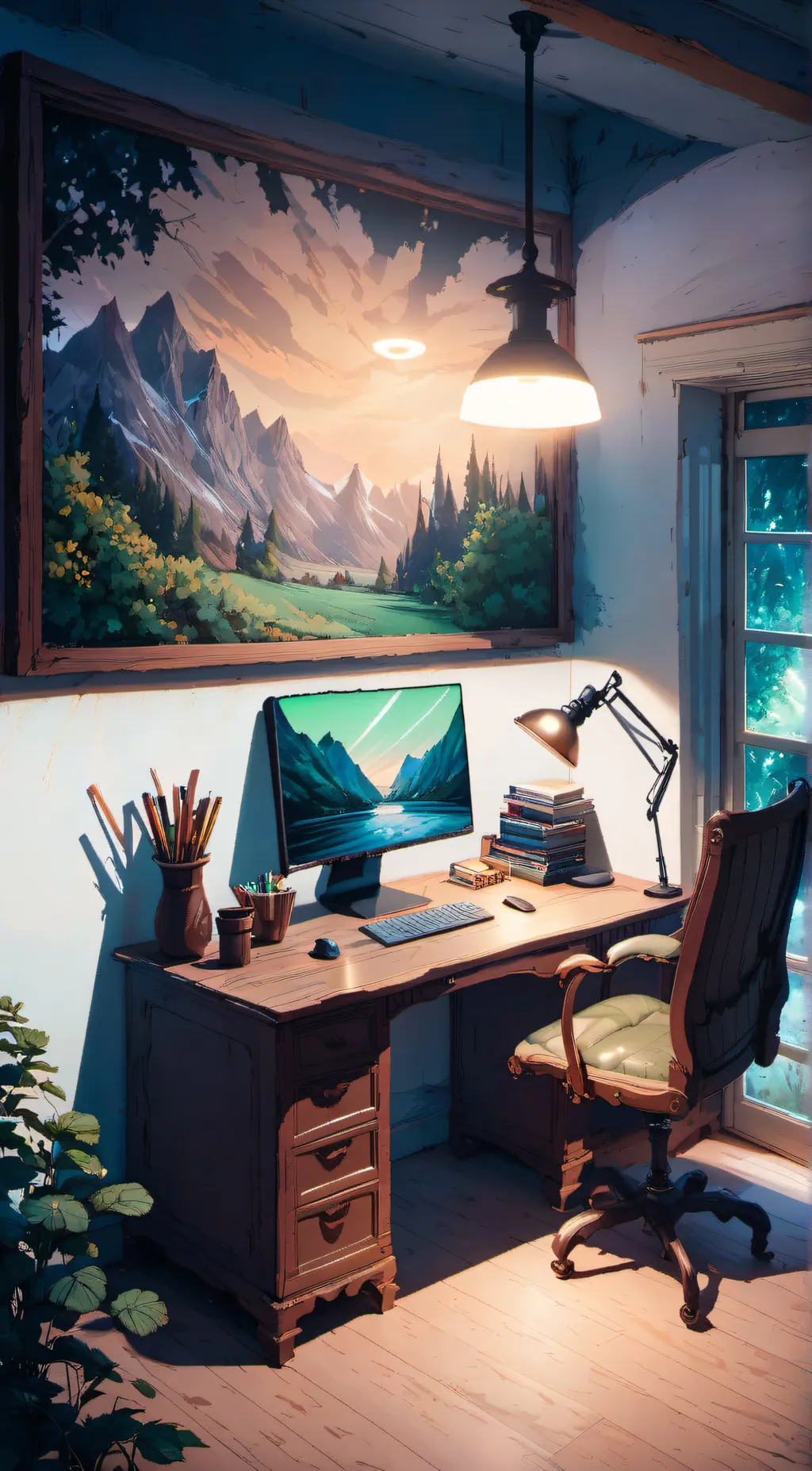 ai character: cristmas has  background