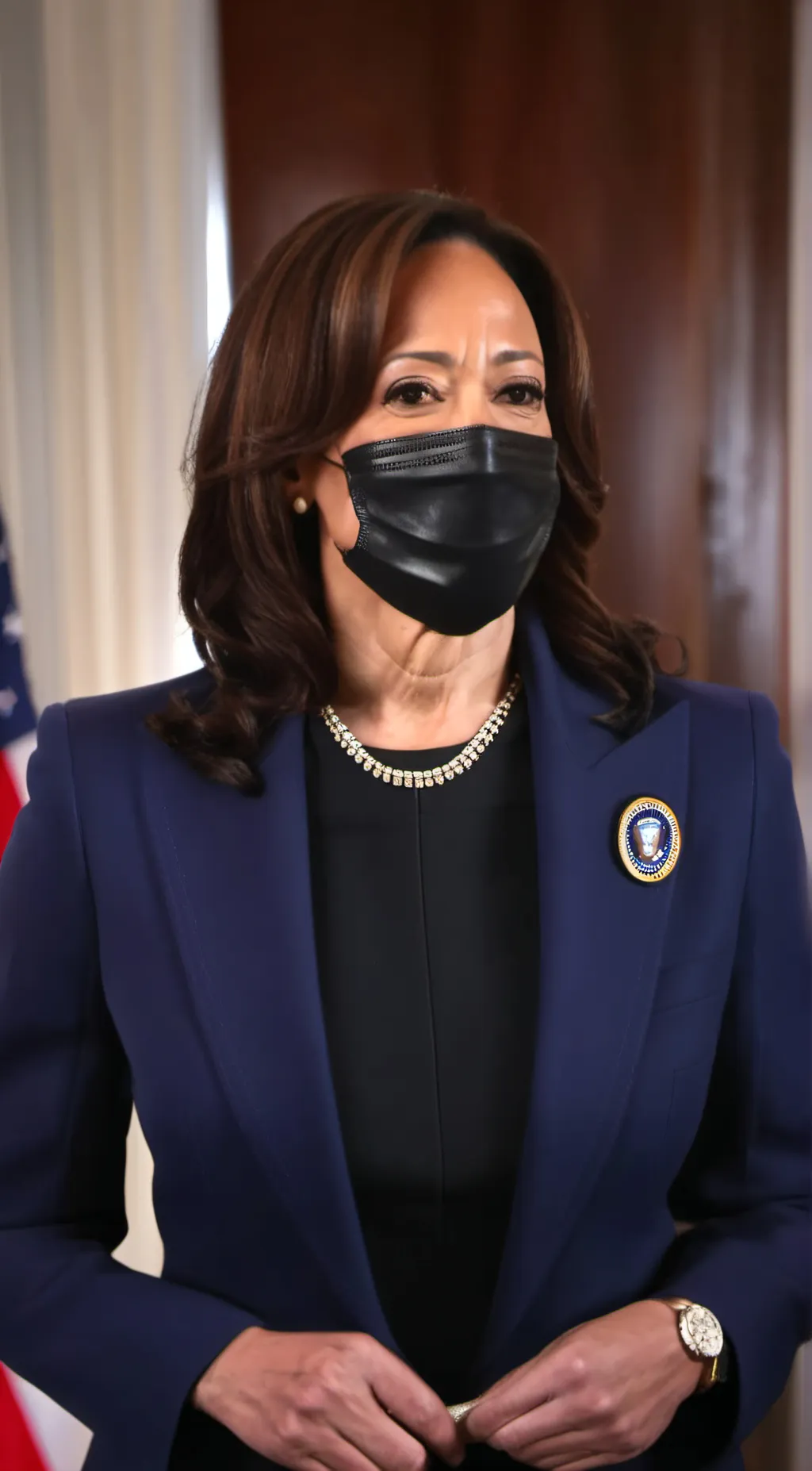 ai character: Kamala Harris VP background
