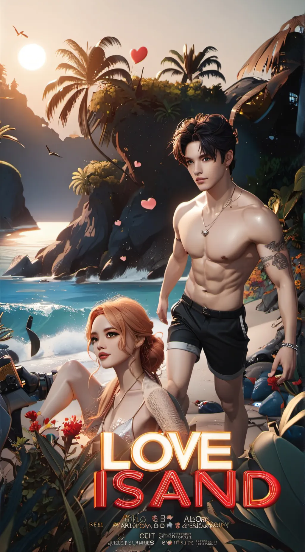 ai character: love island  background