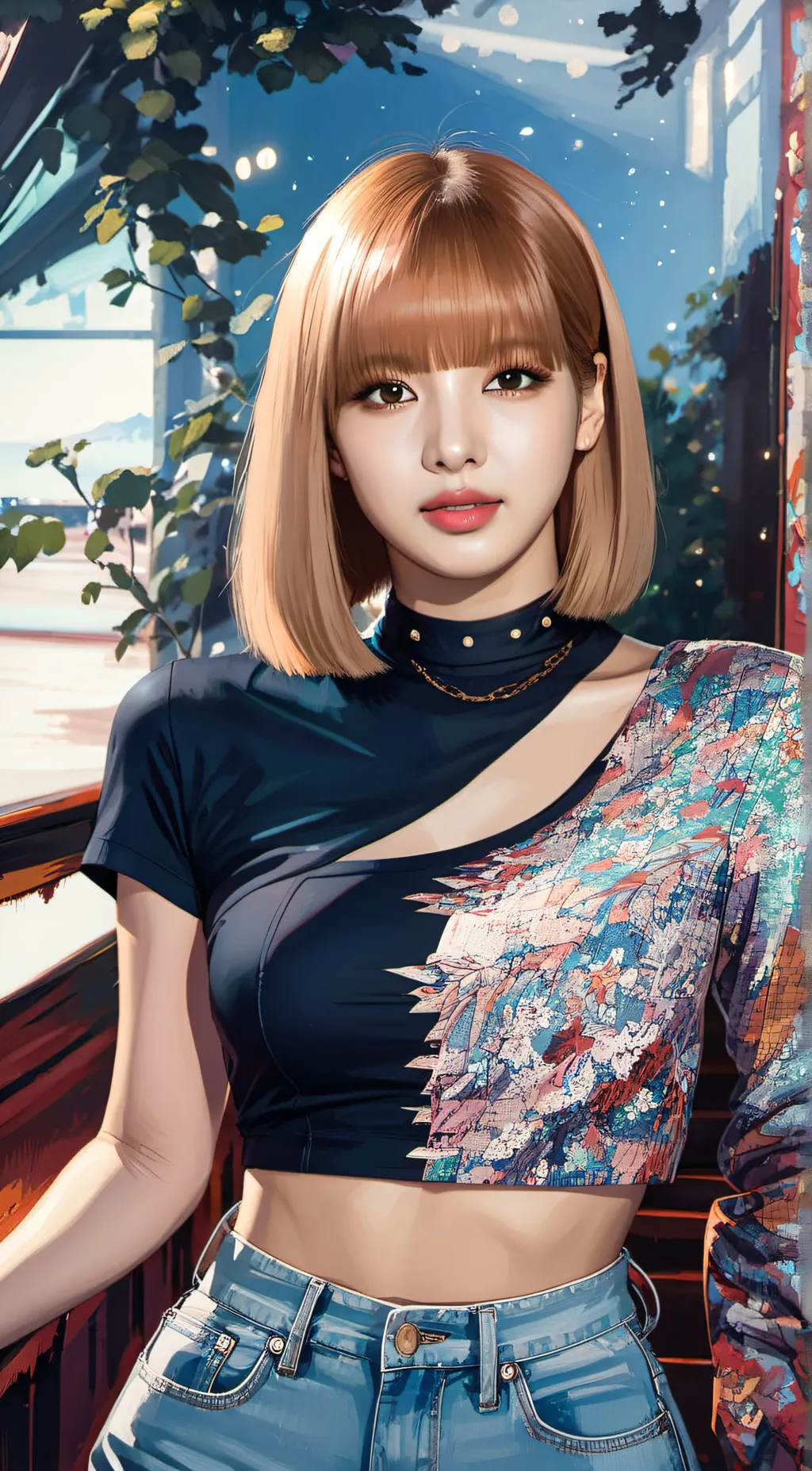 ai character: Lisa Blackpink background