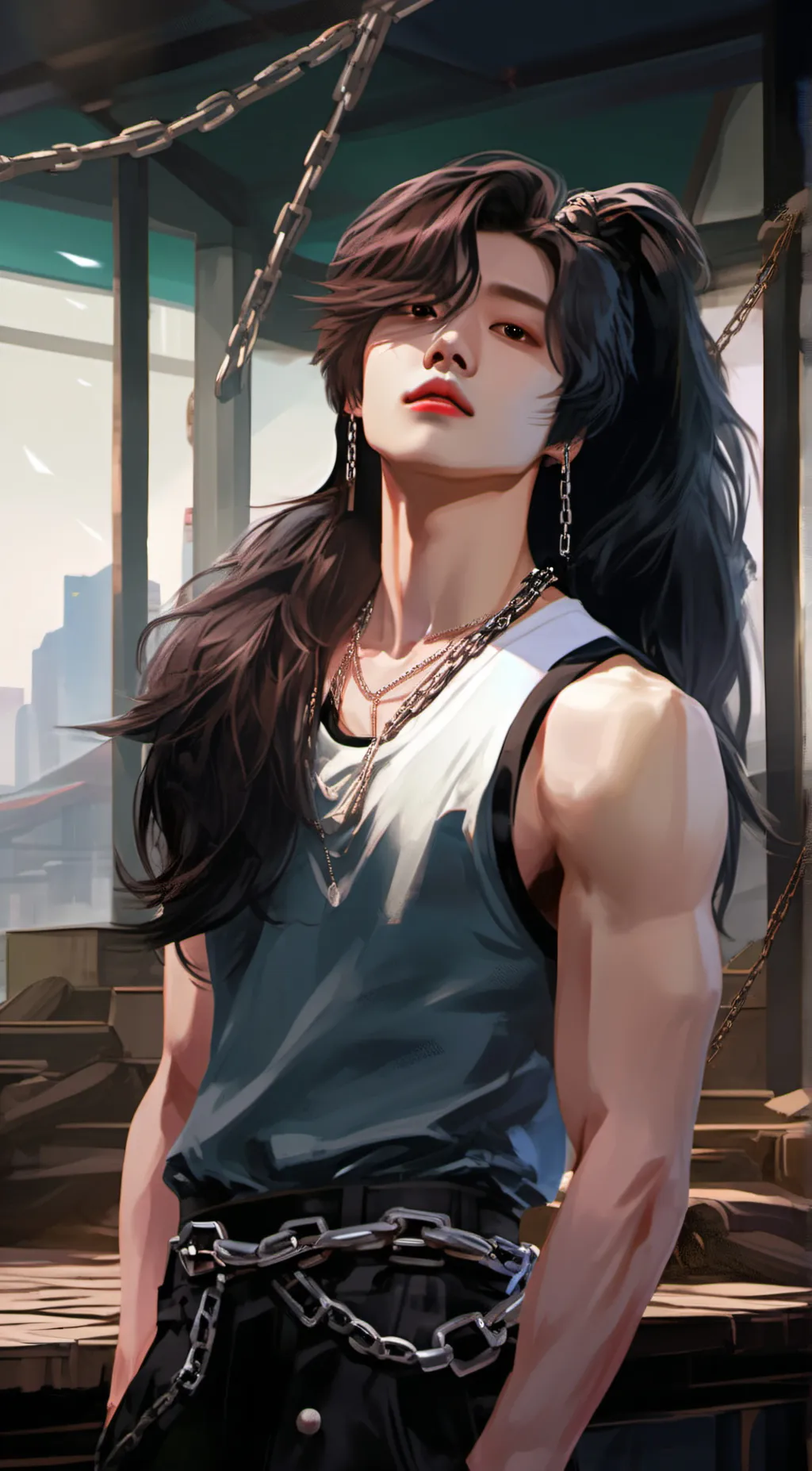 ai character: Oliver  background