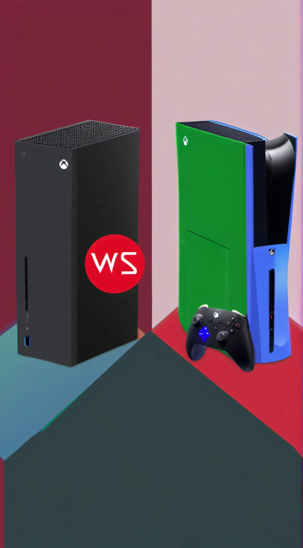 ai character: Playstation v Xbox background