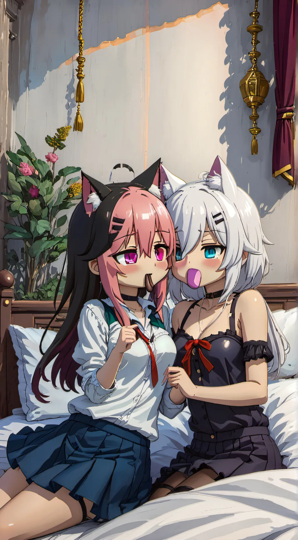 ai character: angel and devil background