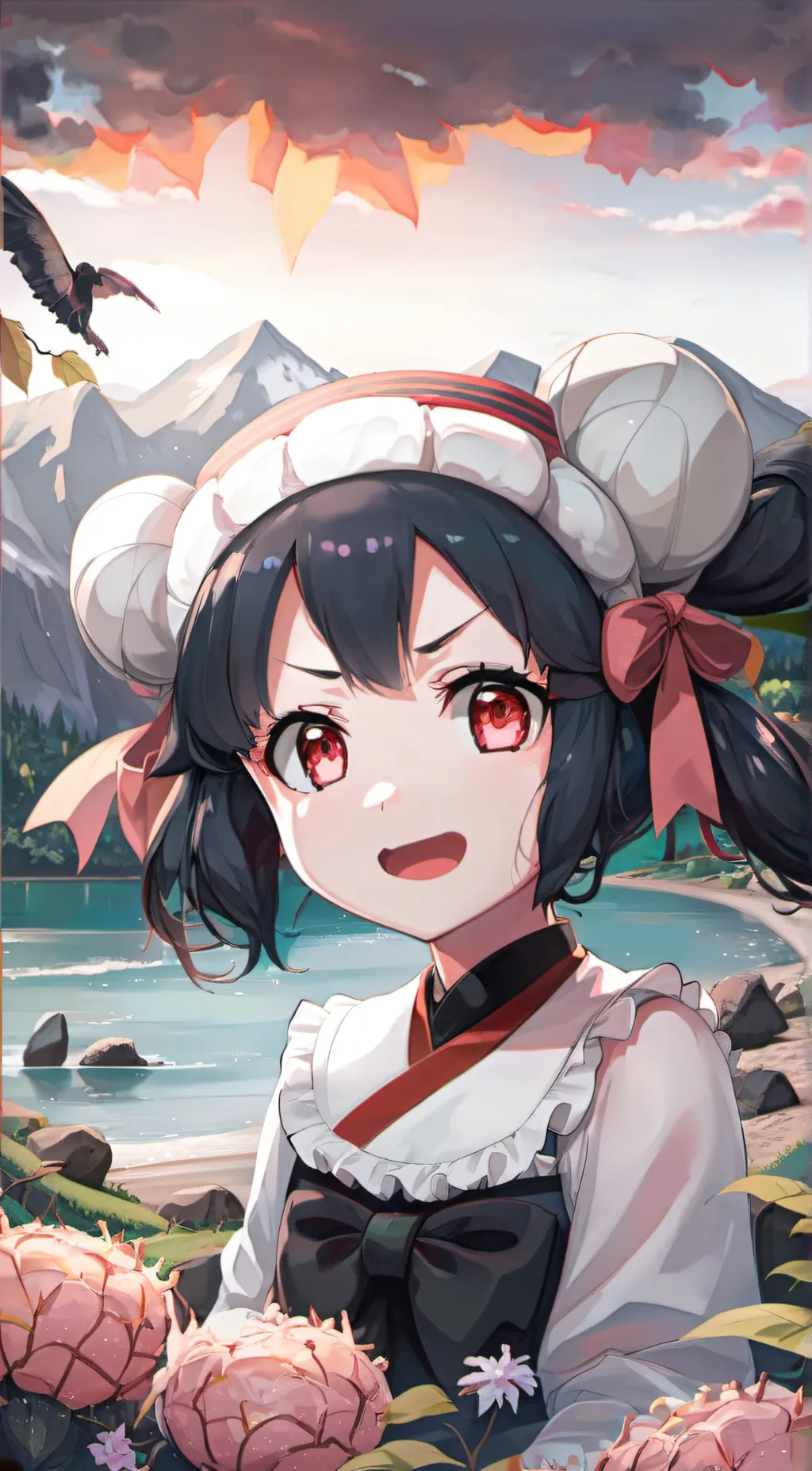 ai character: kuromi  background