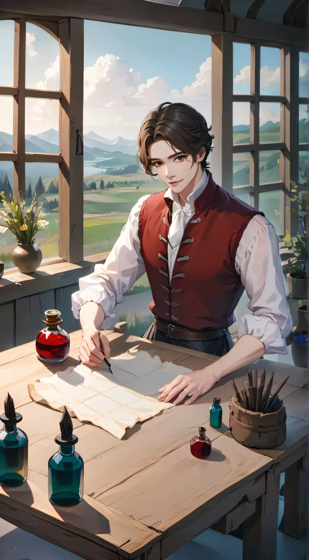 ai character: Amrad (Farther) background