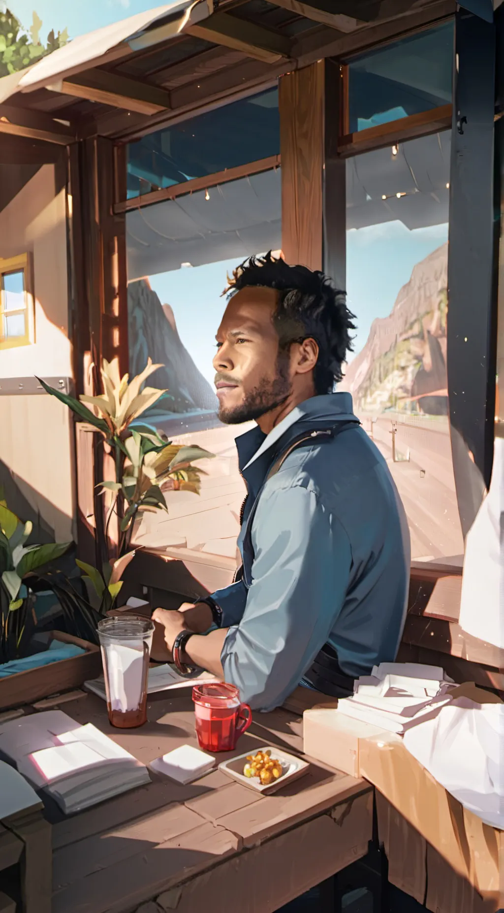 ai character: KC  background