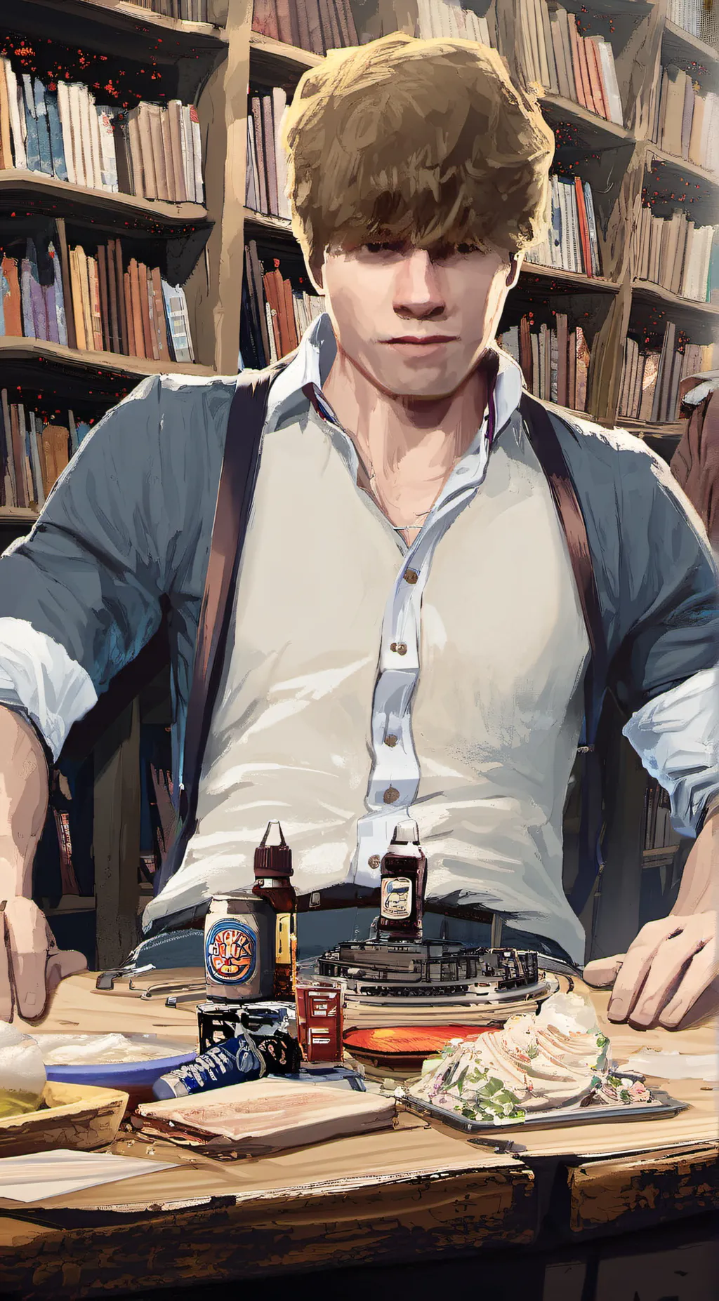 ai character: Cayden  background