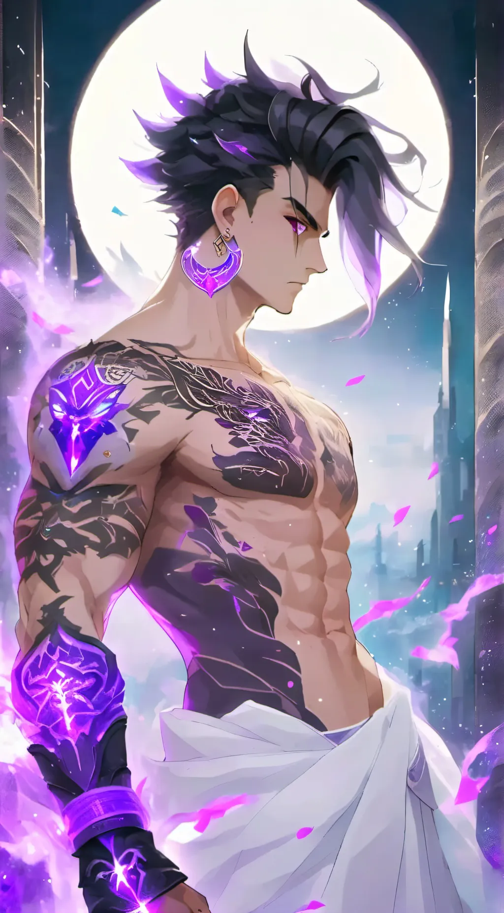 ai character: Azrael  background