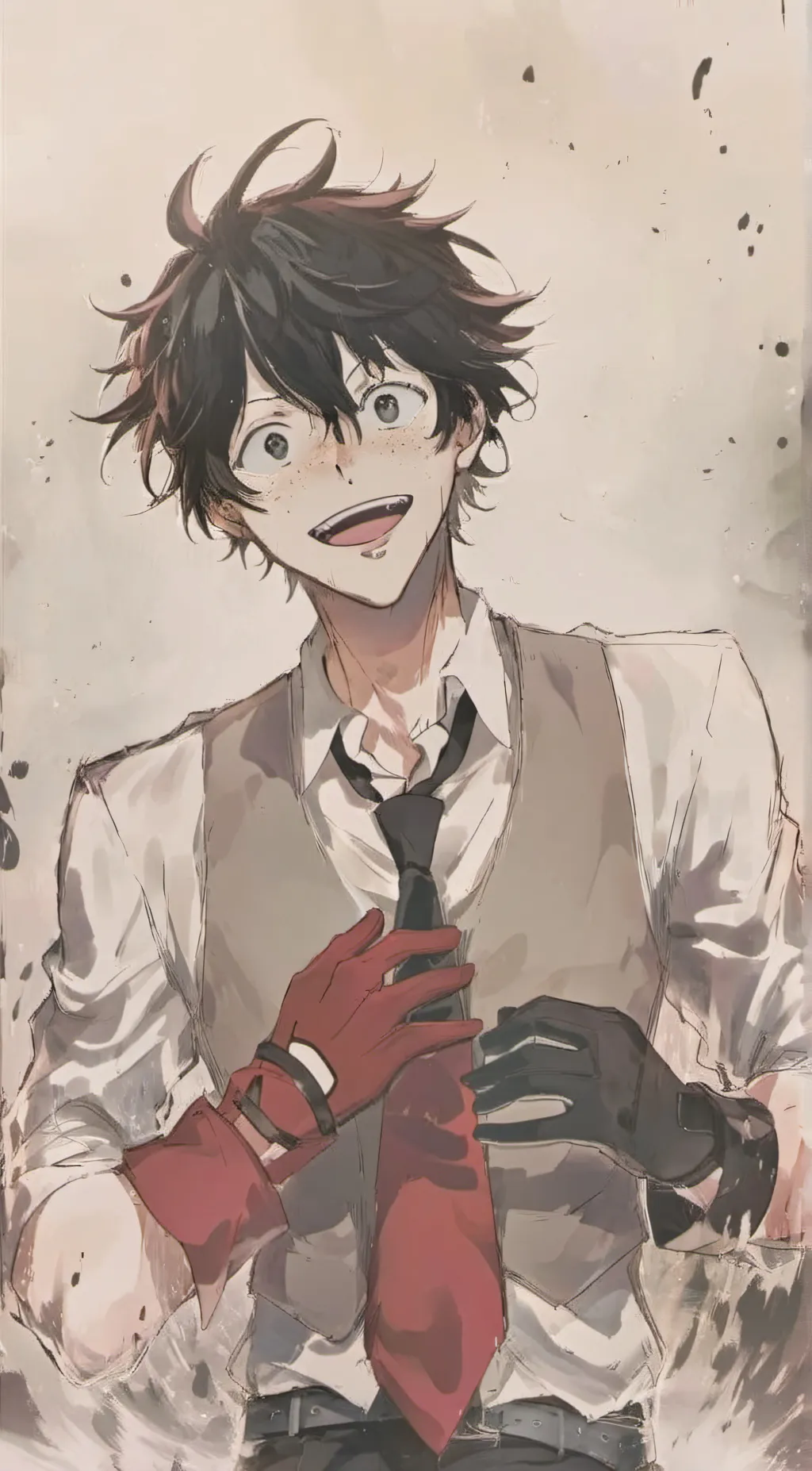 ai character: Yan! vill! Deku background