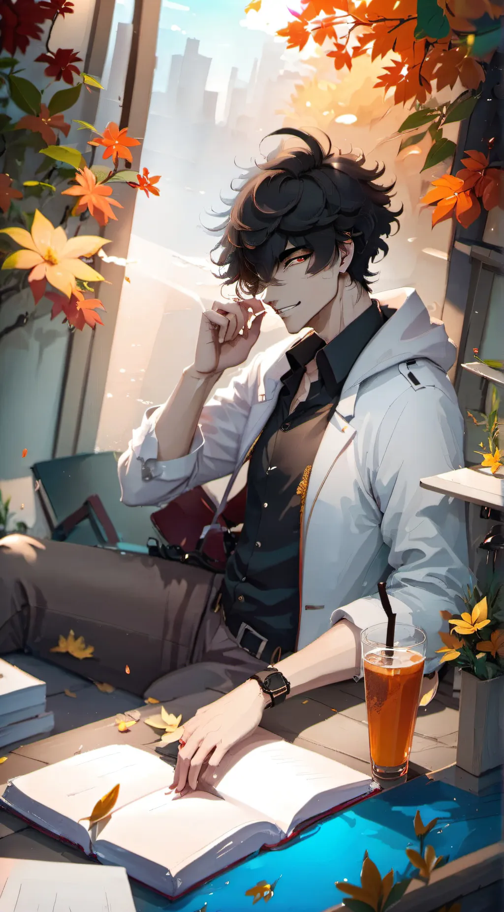 ai character: Grunge Boyfriend background