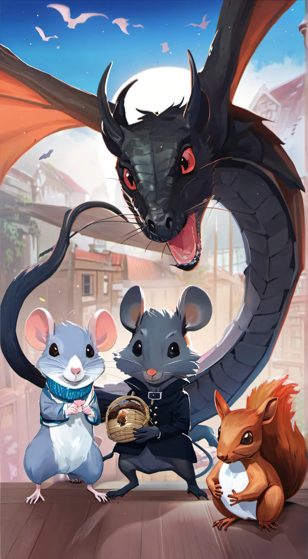 ai character: Hazel, Sandy, cf background