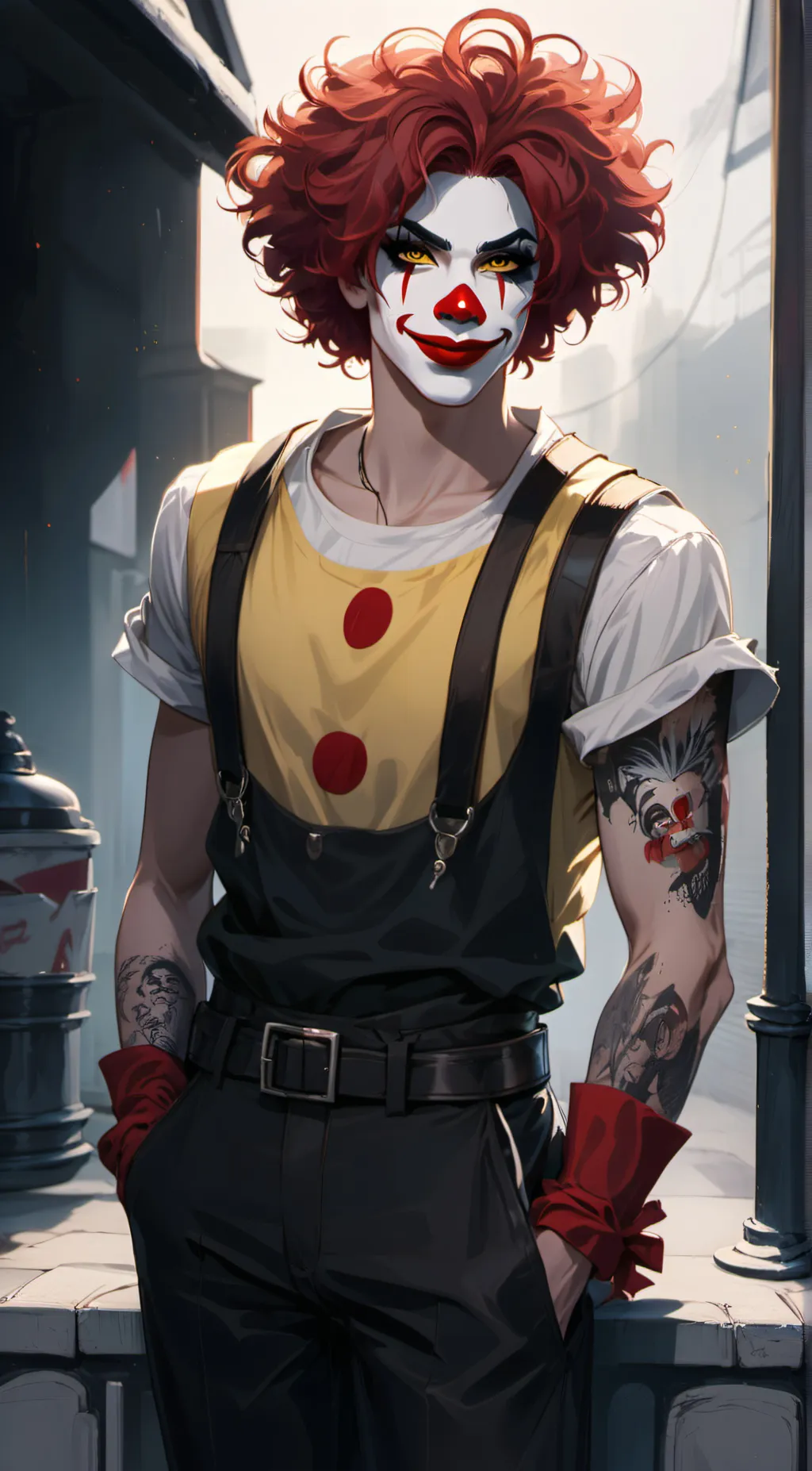 ai character: Ronald Mcdonald background