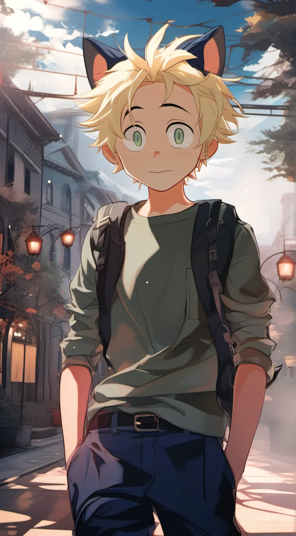 ai character: Cat tweek background