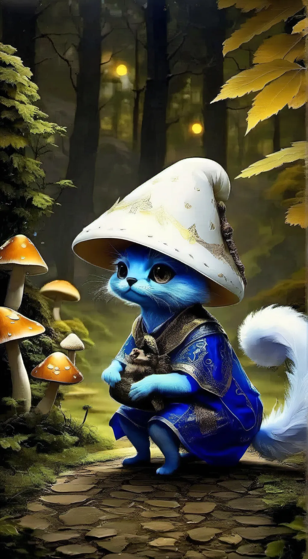 ai character: Smurf ✯ Cat background