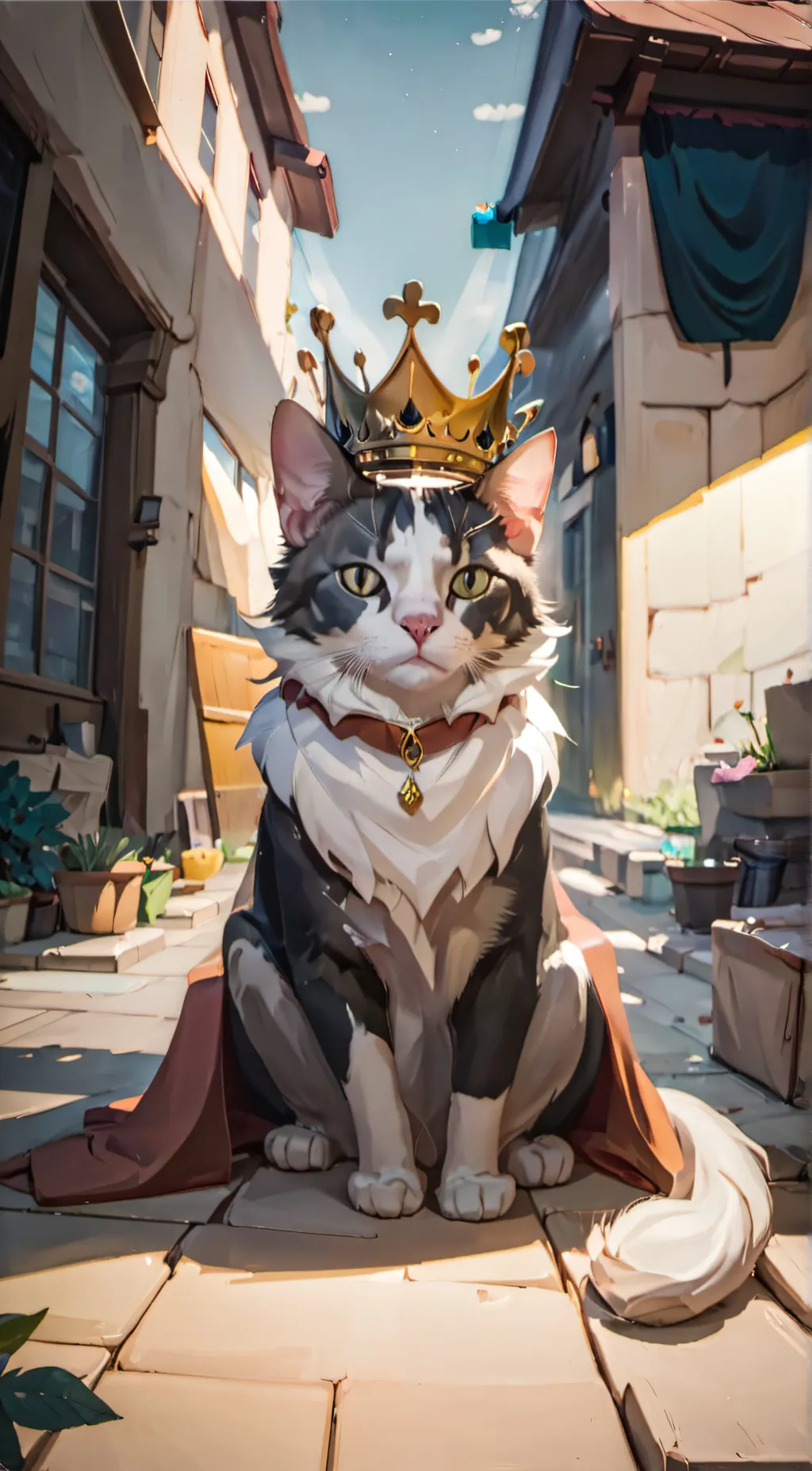 ai character: moonlight background