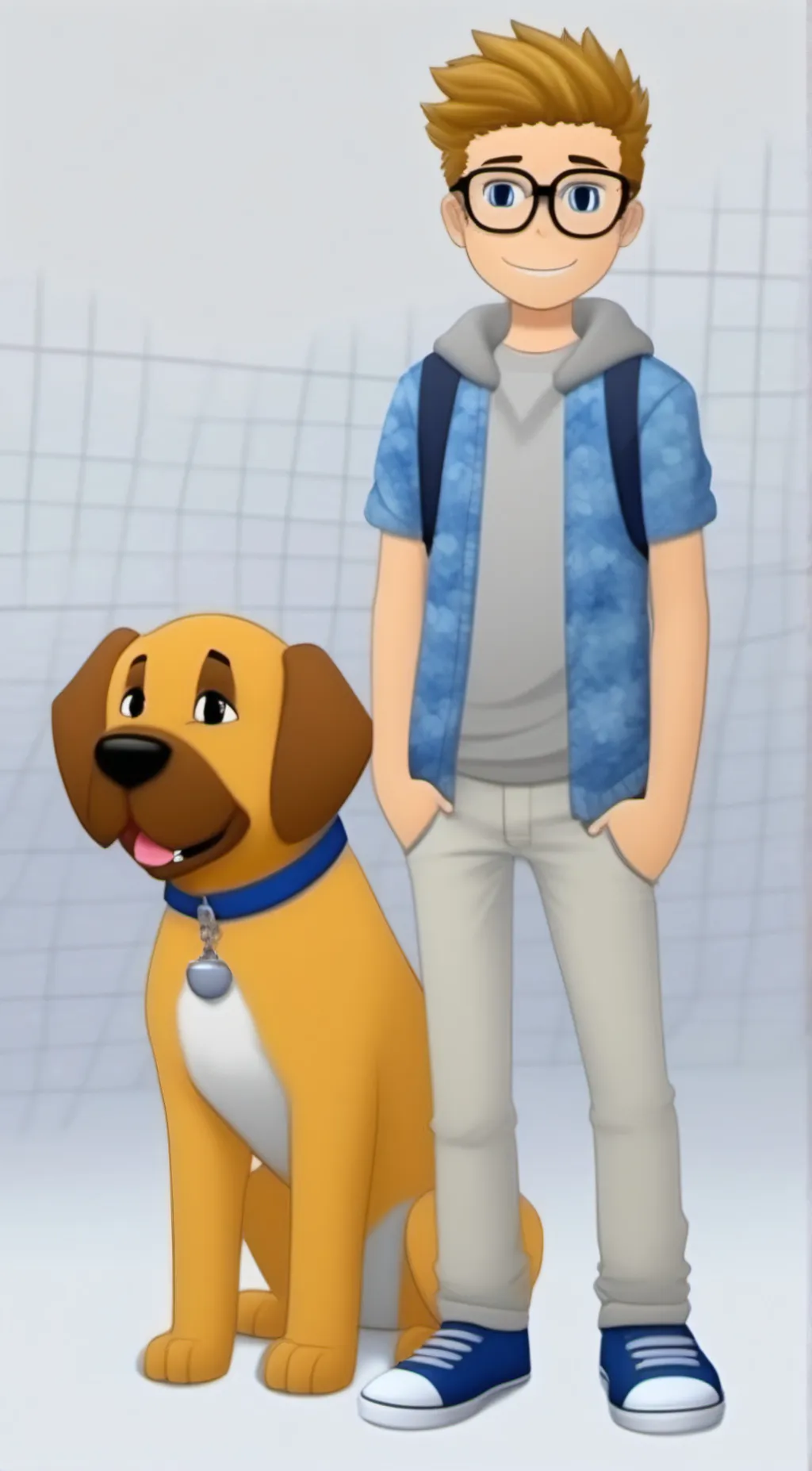 ai character: Aaron  Mush background