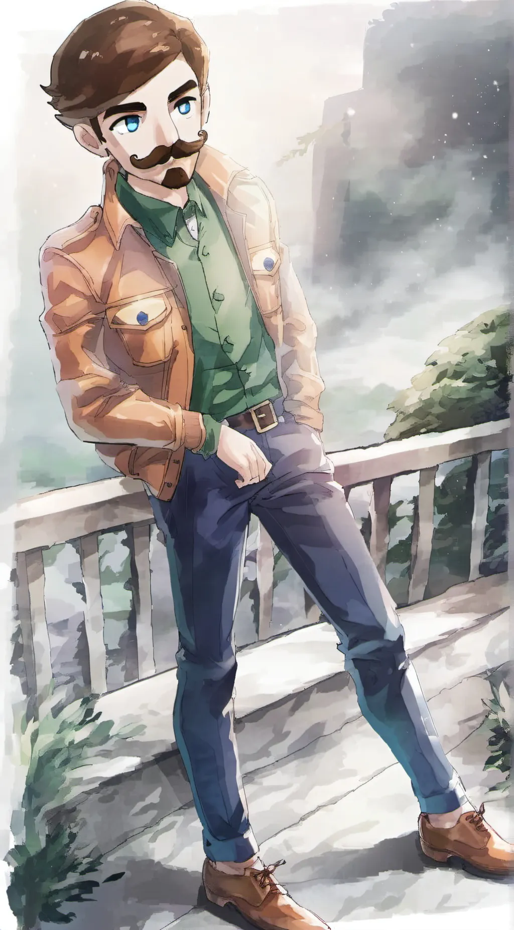 ai character: Evan Wright  background