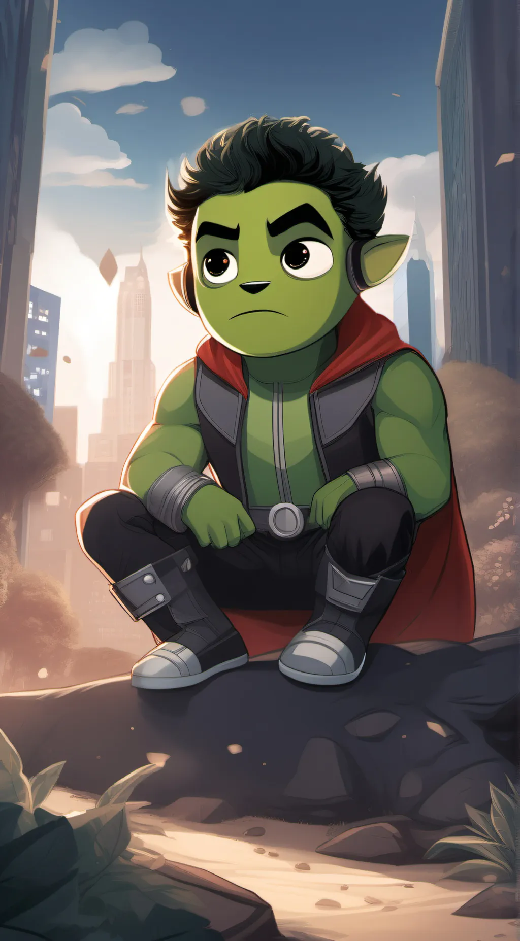 ai character: Beast boy background