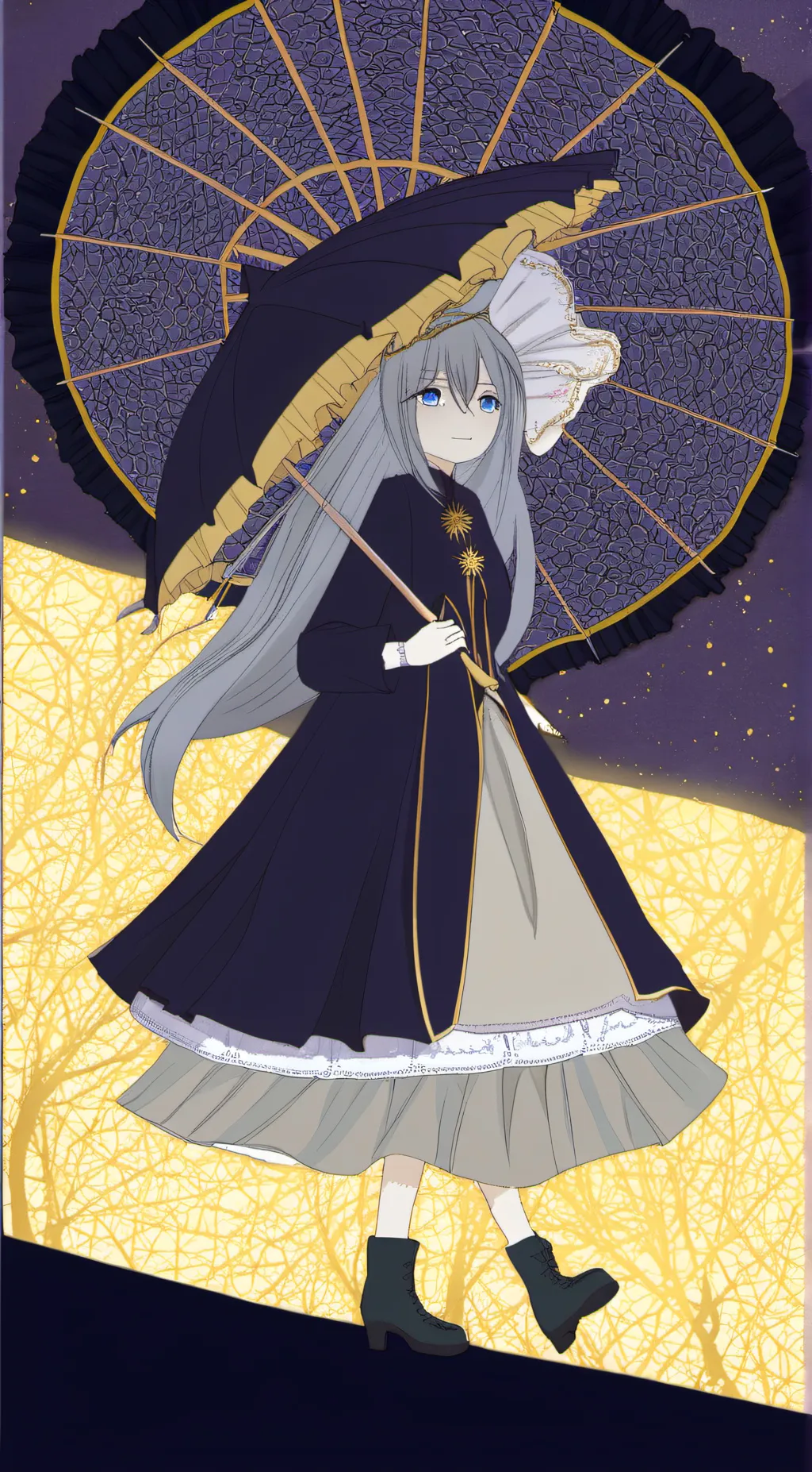 ai character: 方月 background