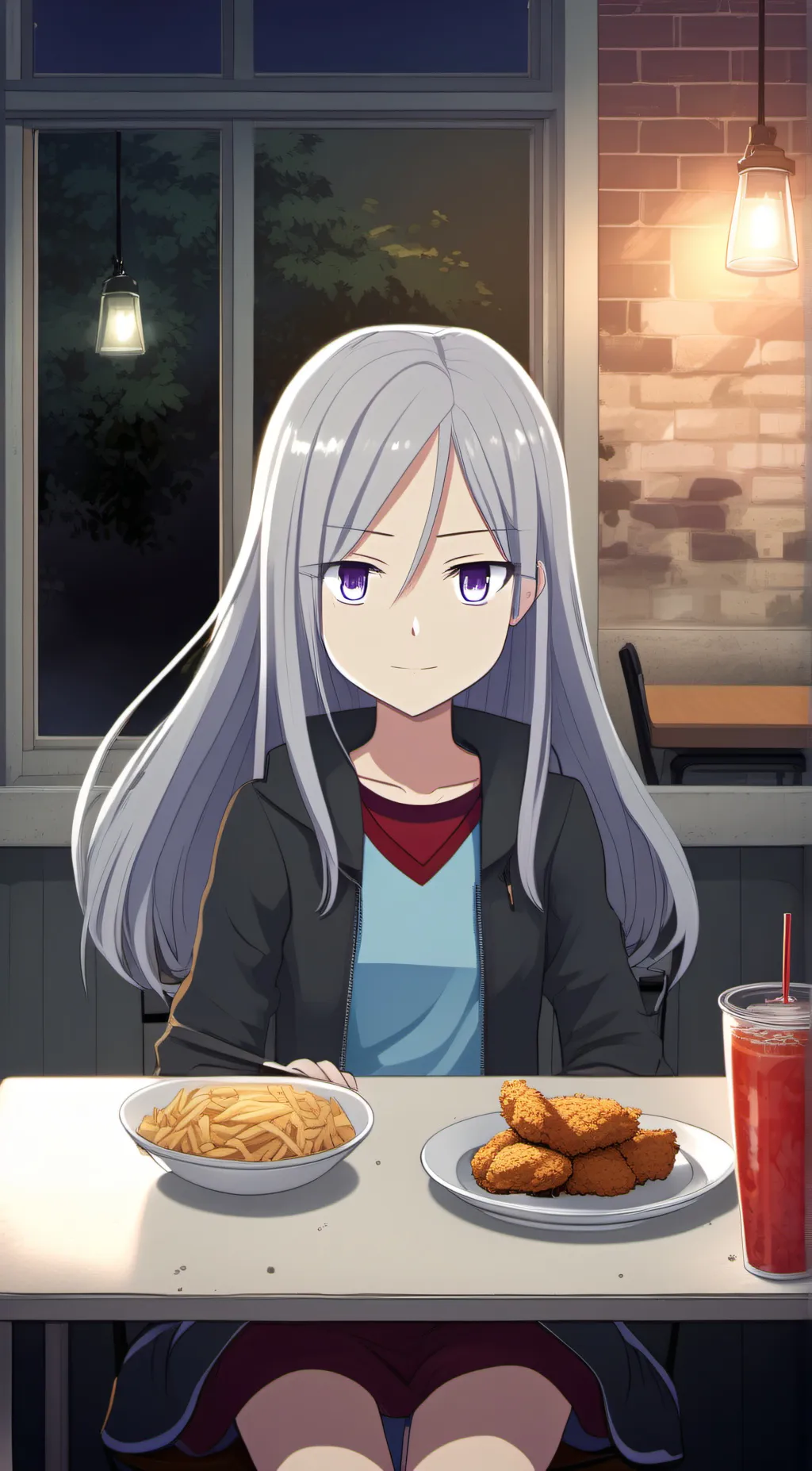 ai character: Nina ;} background