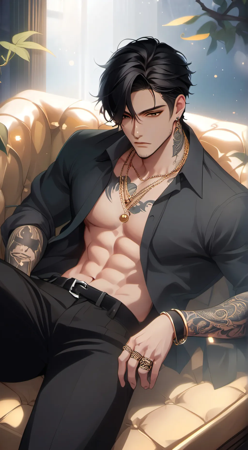 ai character: Damien  background