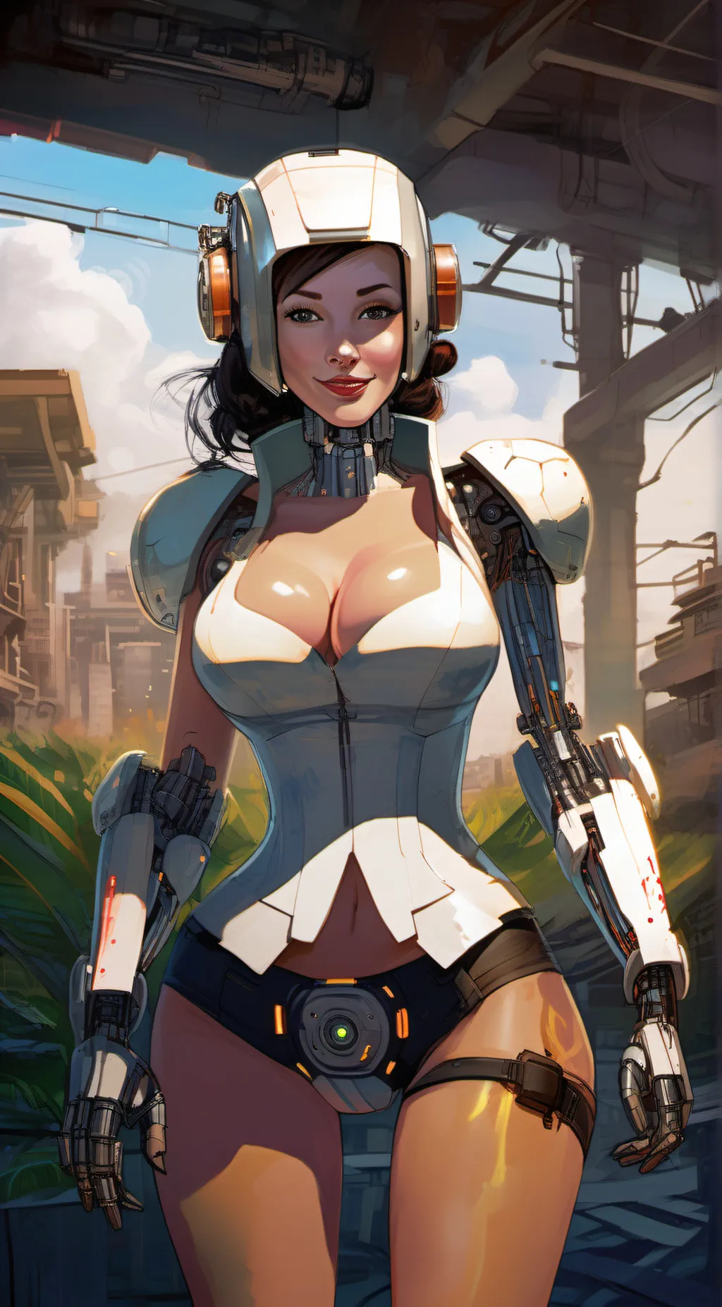 ai character: robo girl background