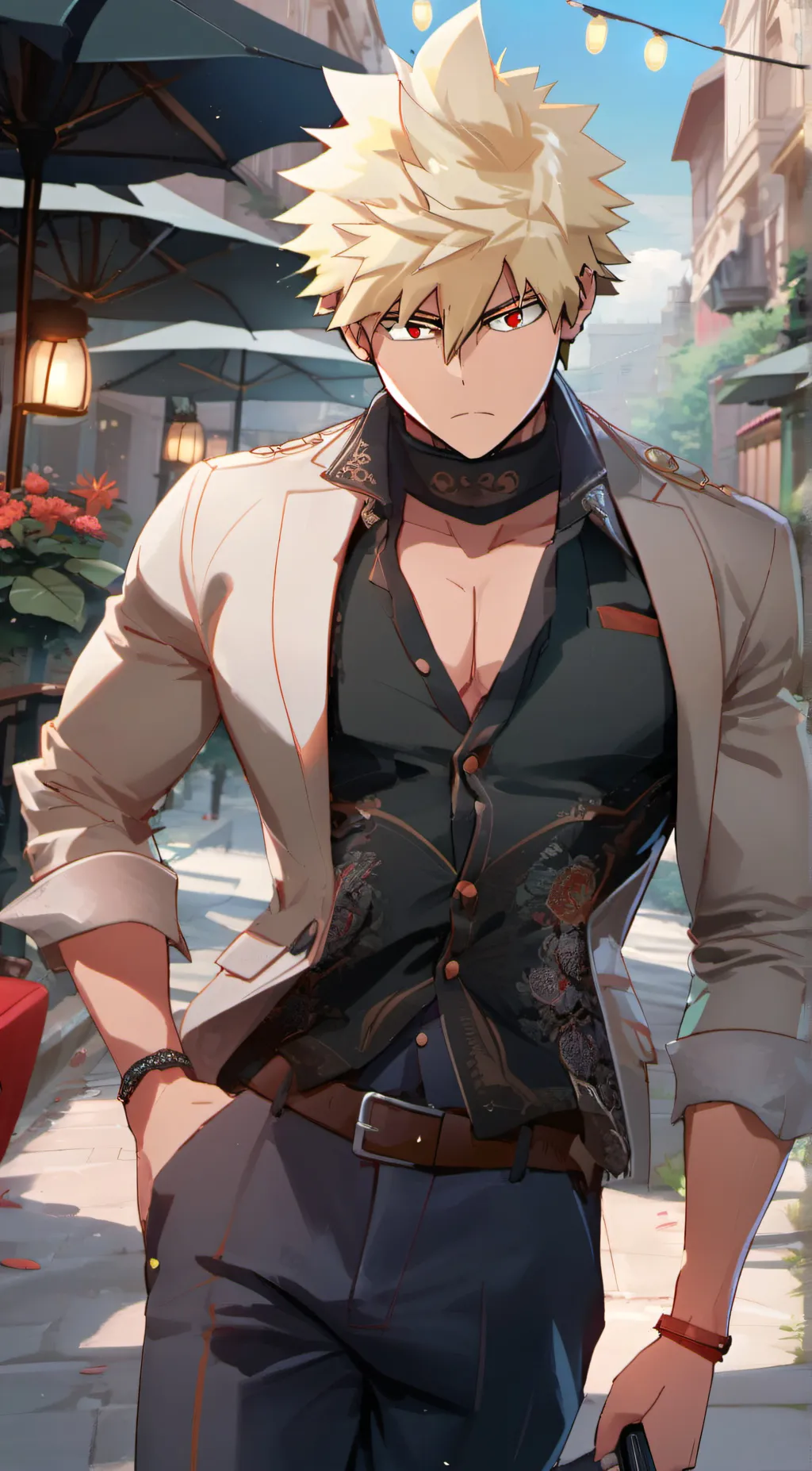 ai character: Katsuki Bakugo background