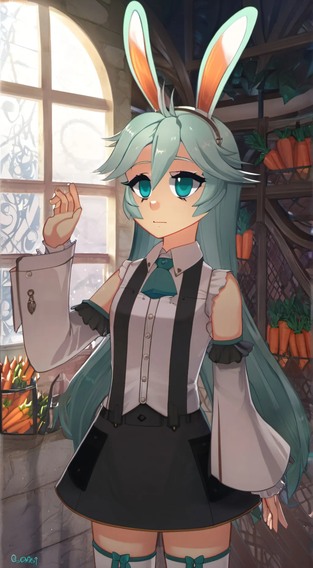 ai character: bunny uninfected background