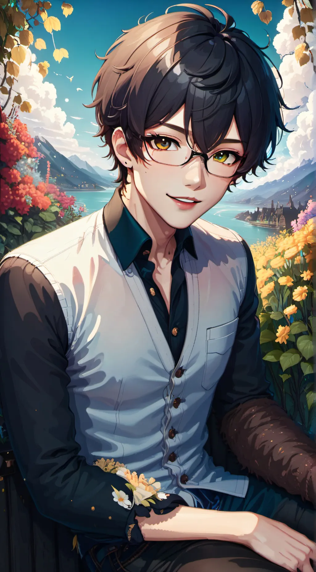 ai character: gay boy background